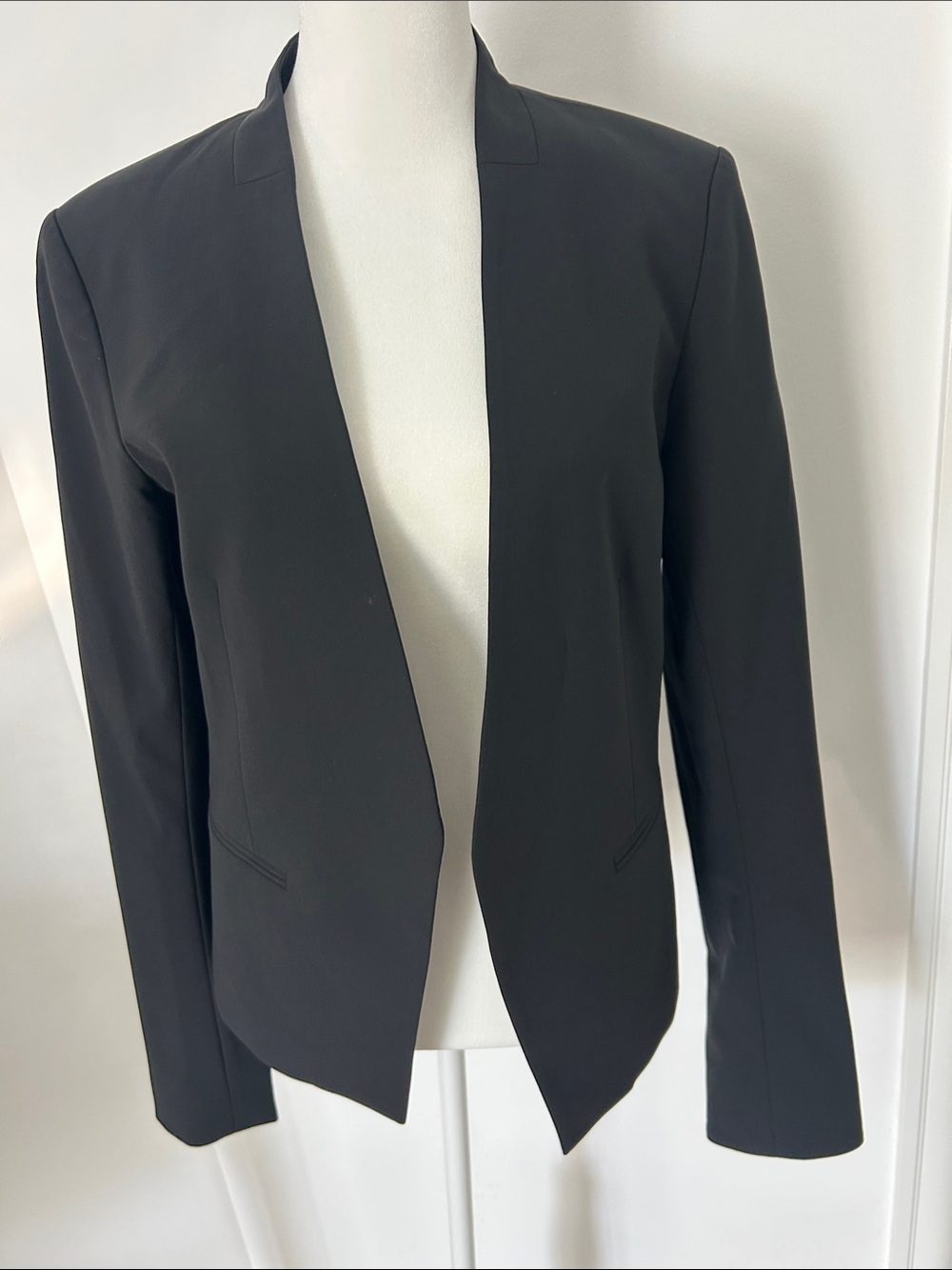 Theory Women's Black Open-Front Blazer Jacket- 8